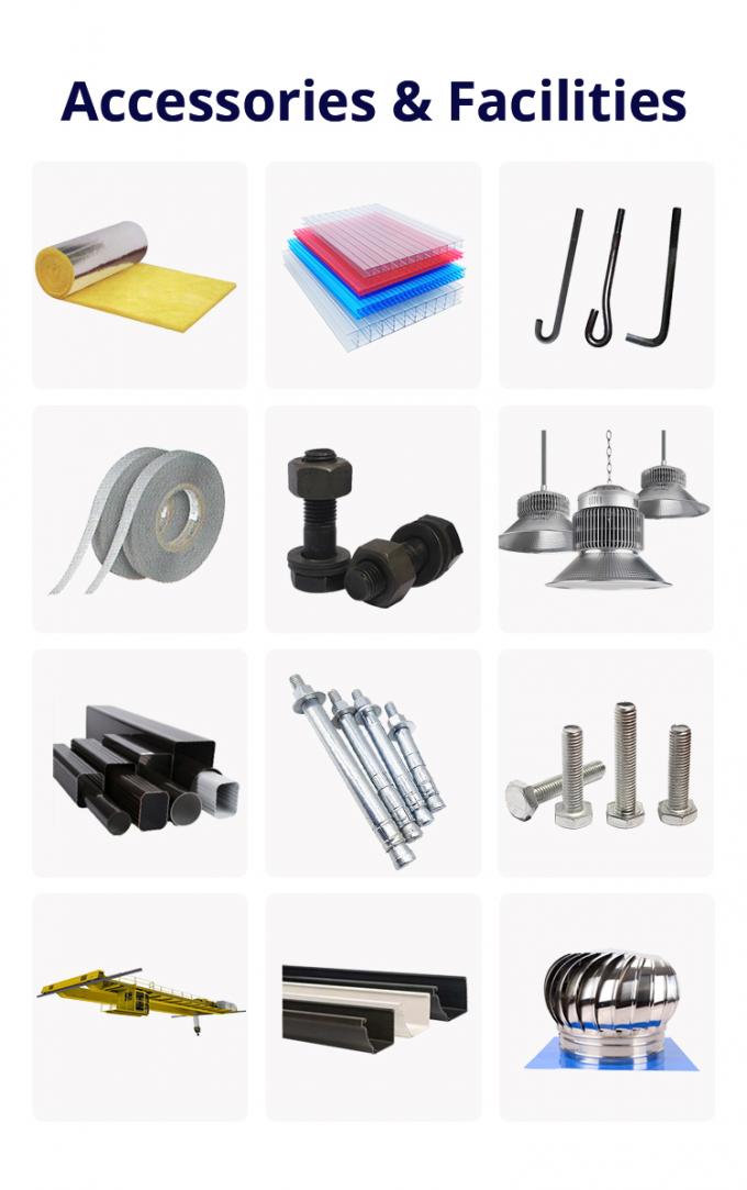 Almacén prefabricado de correas de acero galvanizado para taller de construcción de edificios metálicos con estructura de acero 5