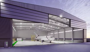 Construcción de almacén prefabricado con techo de estructura de acero ligero y hangar de 1000 metros cuadrados Baodu, con pared de vidrio