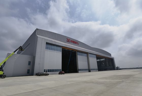 Sistema de correas de techo para hangar de acero tipo armadura para almacenamiento de aeronaves, gran apertura de puerta personalizada, miembros de acero prefabricados