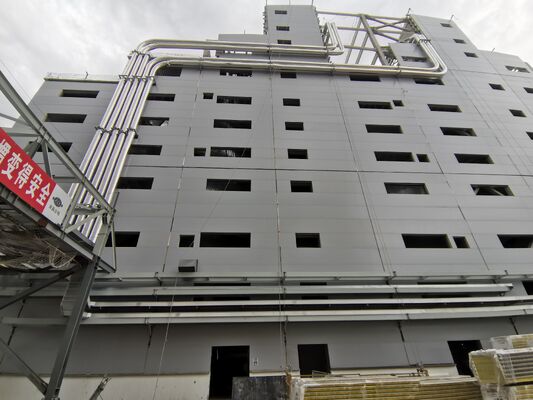 Estructura metálica de gran luz Almacén Almacenamiento de materias primas Edificio Paneles de pared de correas tipo Z Envío de contenedores desmontados