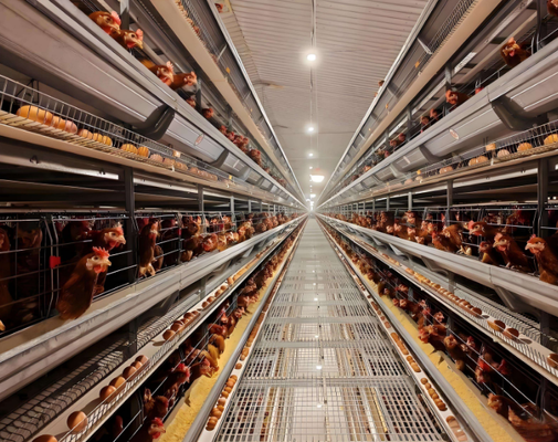 Construcción de estructuras prefabricadas de acero Granja de pollos Granja de aves de corral Para granjas de pollos
