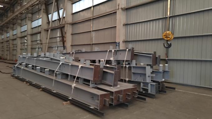 Steel structure packing – purlins and bracing wrapped with PE film